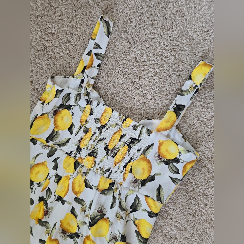 New White House Black Market Womens Midi Lemon Dress Size 00 Sleeveless - Picture 10 of 11